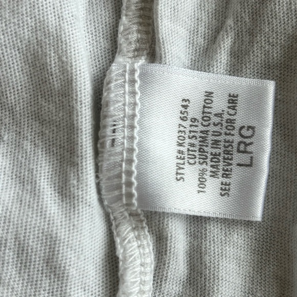 EUC Emma & Sam White Distressed Crop Top Size Large - Picture 6 of 7